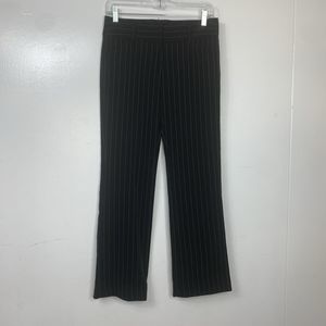 My Michelle Dress Pants Womens 1 Black Pinstripe Front Back Pockets Straight Leg